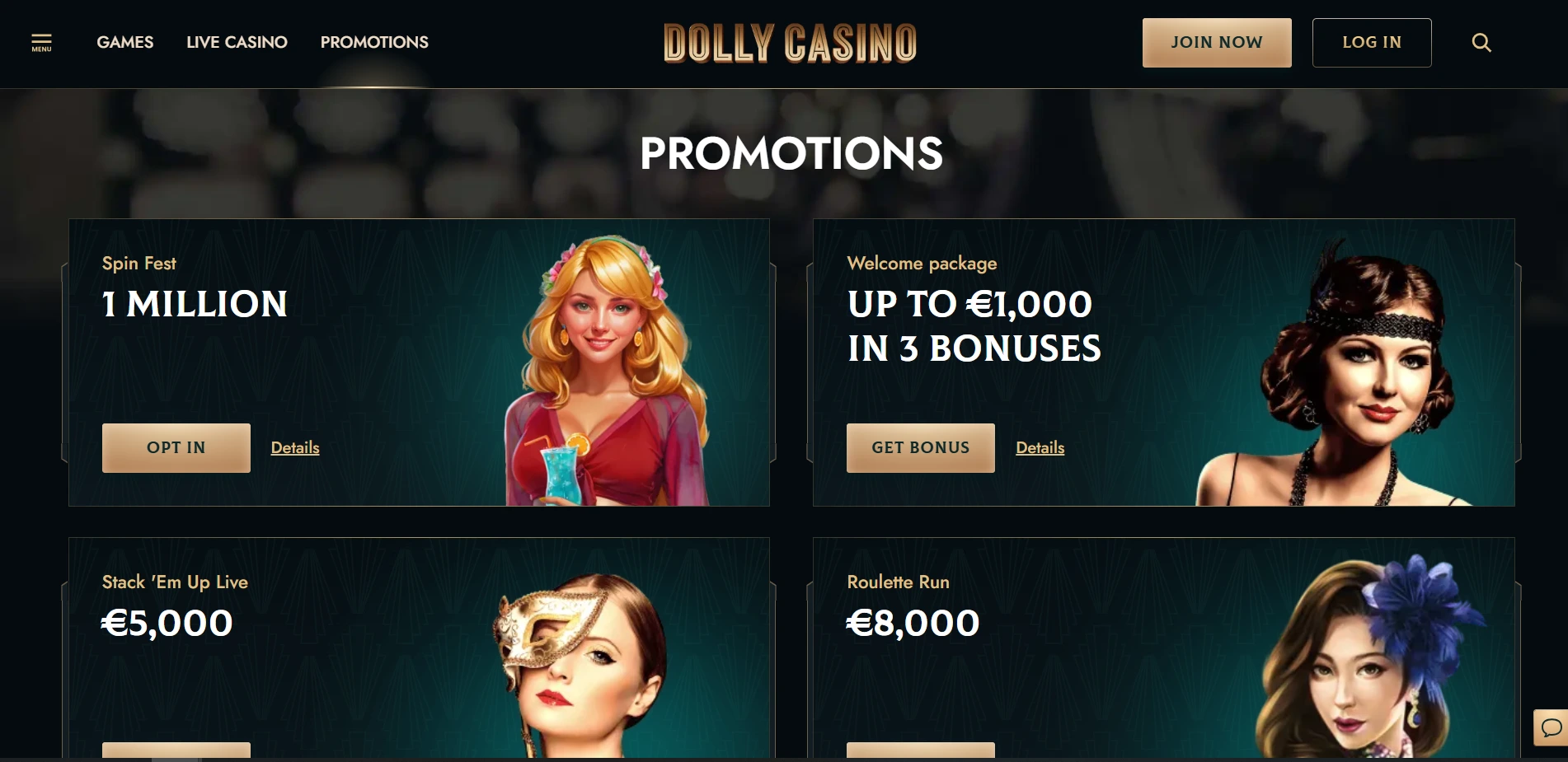 bonus sans dépôt dolly casino principal